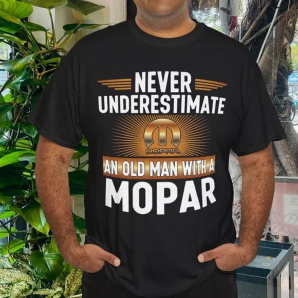 Never Underestimate An Old Man With A Mopar vintag T-Shirts Heavyweight T-shirt - Picture 1 of 7